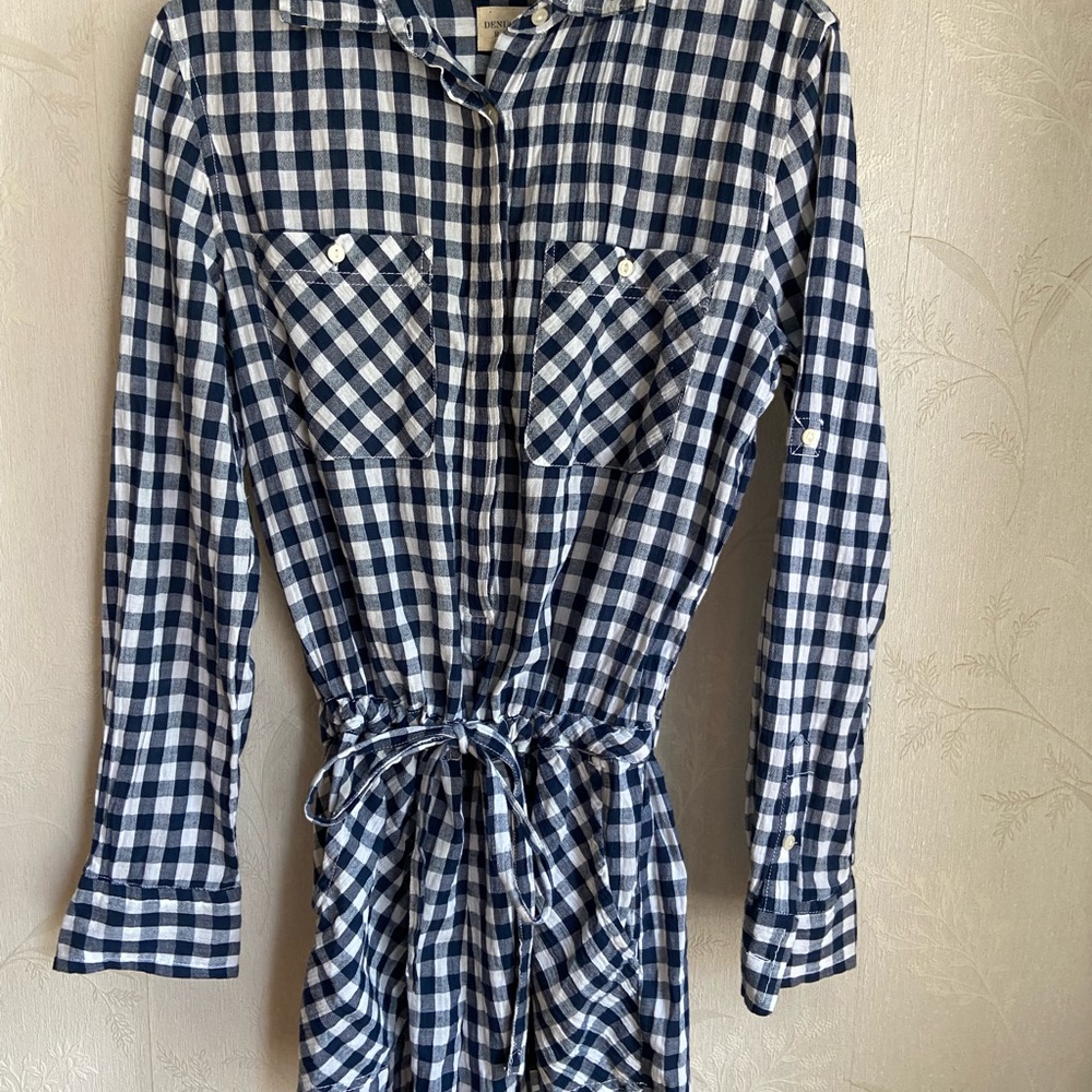 Ralph Lauren Denim & Supply Gingham Long-Sleeved Romper Size S